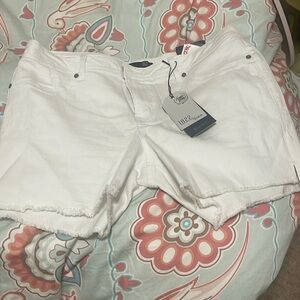 1822 denim shorts white NWT